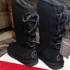 BearPaw Women's Black Winter Boots